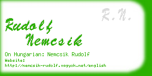 rudolf nemcsik business card